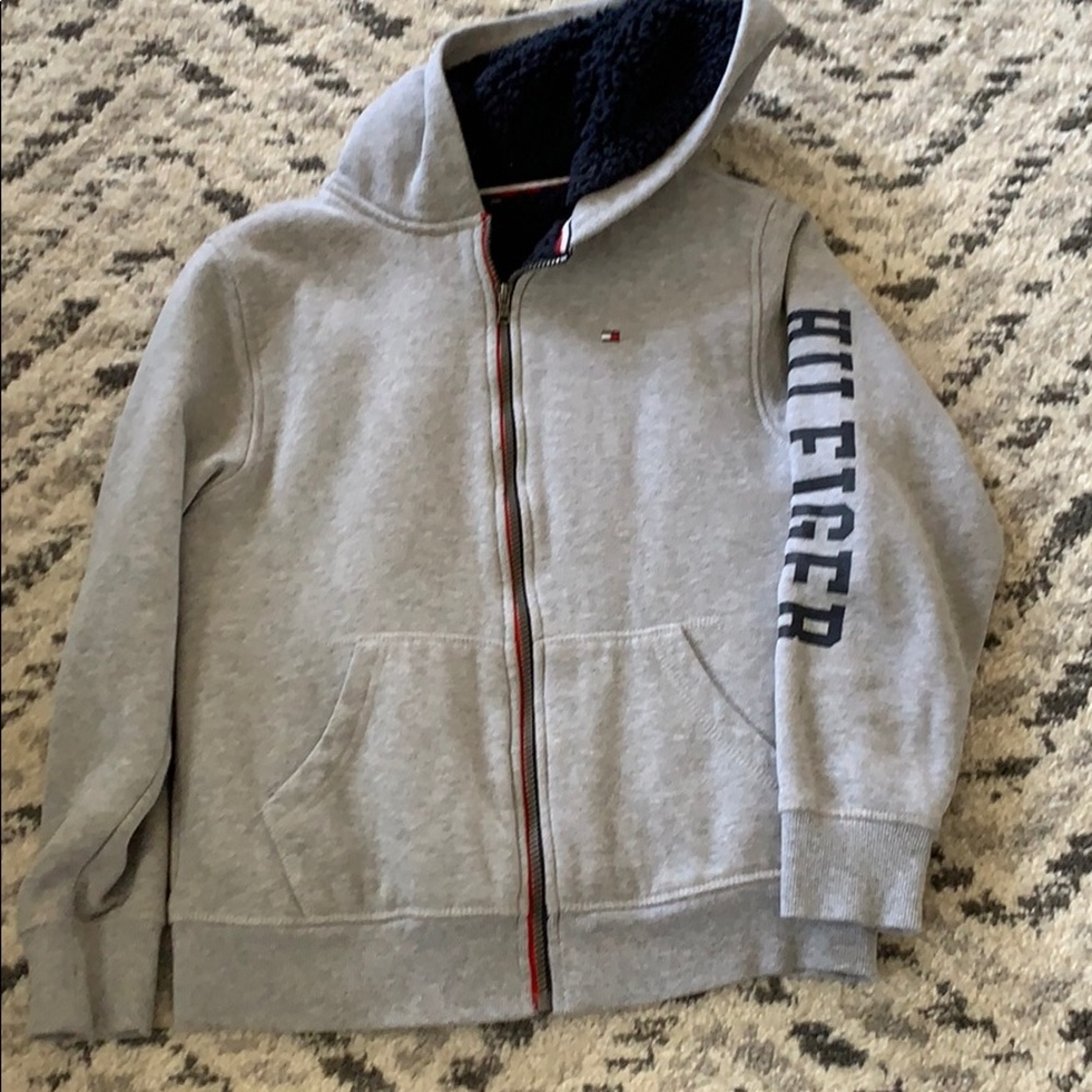 Tommy Hilfiger zip sherpa lined hoodie